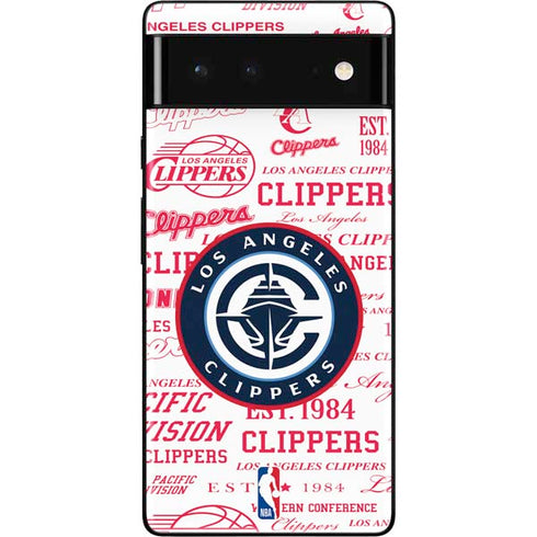 NBA Los Angeles Clippers Blast Logos Google Pixel 6 Skin